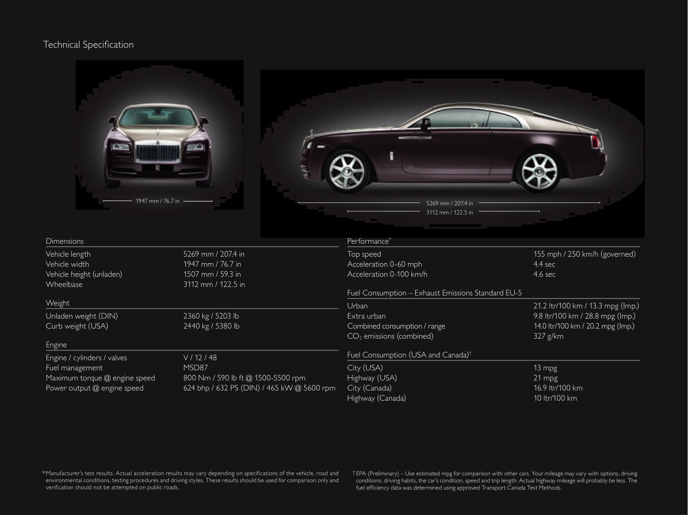 2014 Rolls-Royce Silver Wraith Brochure Page 3